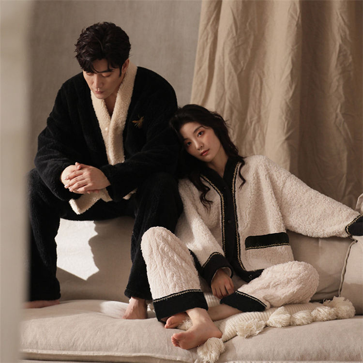 ペアパジャマ 冬 前開き ルームウエア 着る毛布 暖かい カップル フランネル 部屋着 ペアルック パンツセット ペアお揃い 寝巻き ナイトウェア レディース メンズ パジャマ 韓国 可愛い 結婚祝い