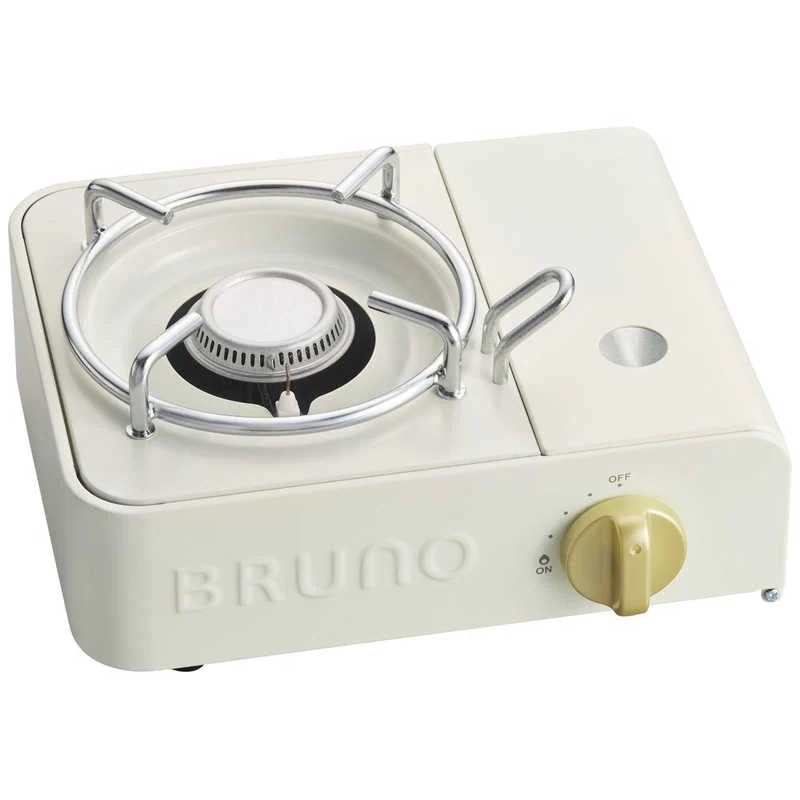 BRUNO ブルーノ カセットコンロ ミニ キャンプ ガス 焼肉 アウトドア 千石 小型 防災 用品 震災 備え かわいい おしゃれ アイボリー BOE094-IV 7760891