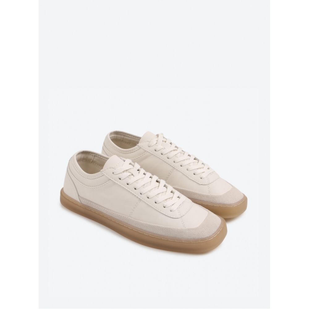 ショップオープンレザースクエアトゥスニーカー HPMR6EF901