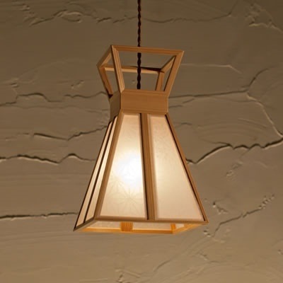 新洋電気 和風照明 和室 ペンダントライト 杯 hai 麻の花×春雨 AP838【送料無料】