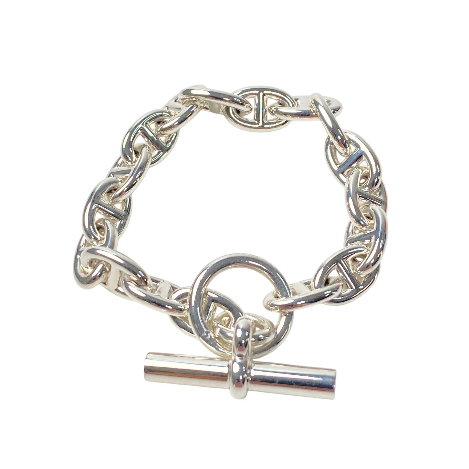 未使用 エルメス HERMES レディース シェーヌダンクル PM 17コマ ブレスレット