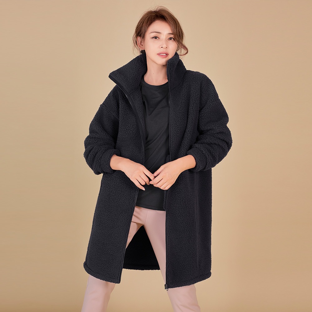 さらさら軽くて暖かいオーバーフィットウールロングコート Msize