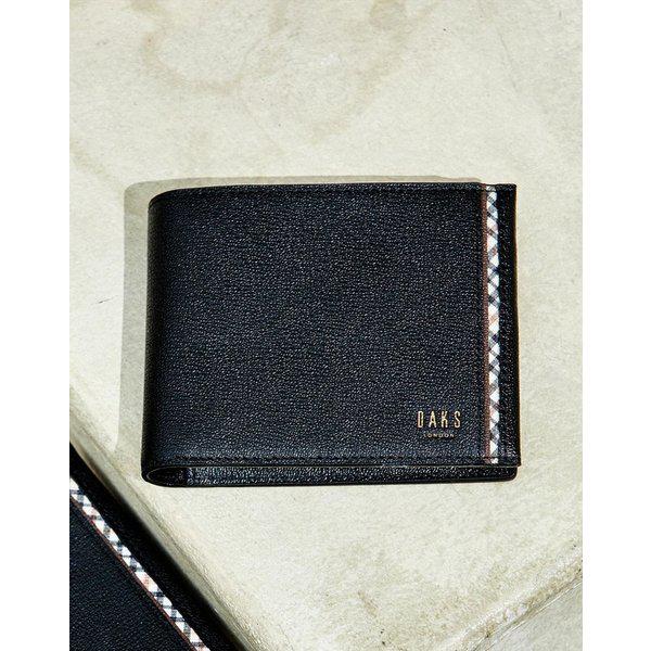 [26SS] [二つ折り財布][WARREN][ウォーレン] ブラックチェックパターン ラインポイント DBWA6E443BK