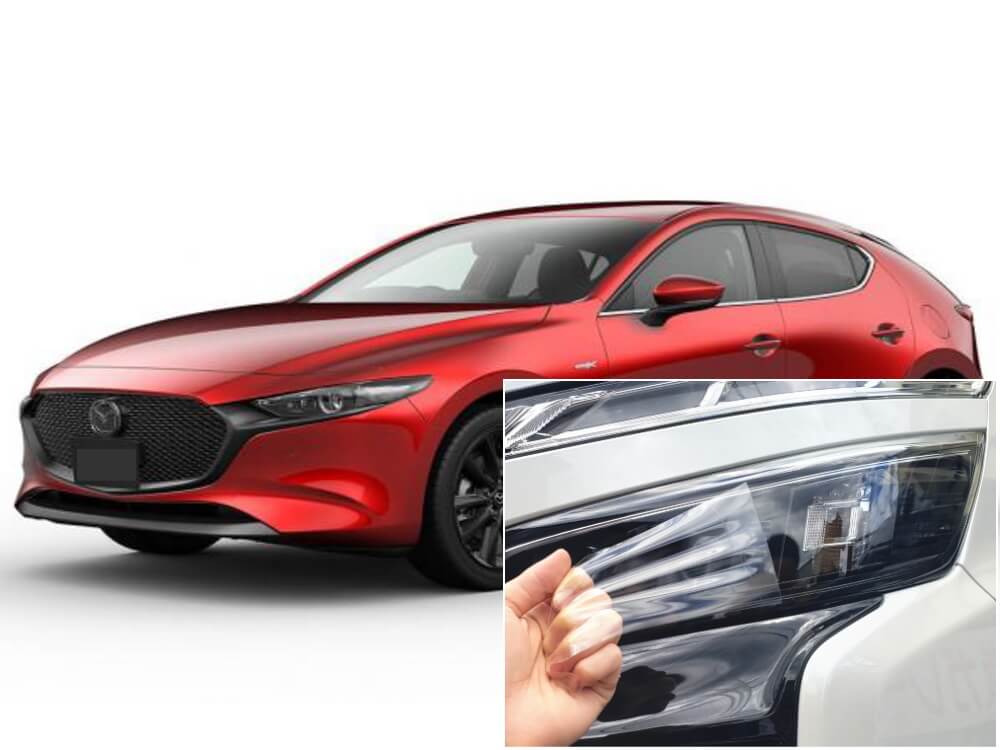 ヘッドライトプロテクションフィルム (MAZDA3 FASTBACK) 車種専用 カット済み 左右セット ヘッドライト保護 マツダ3 ファストバック