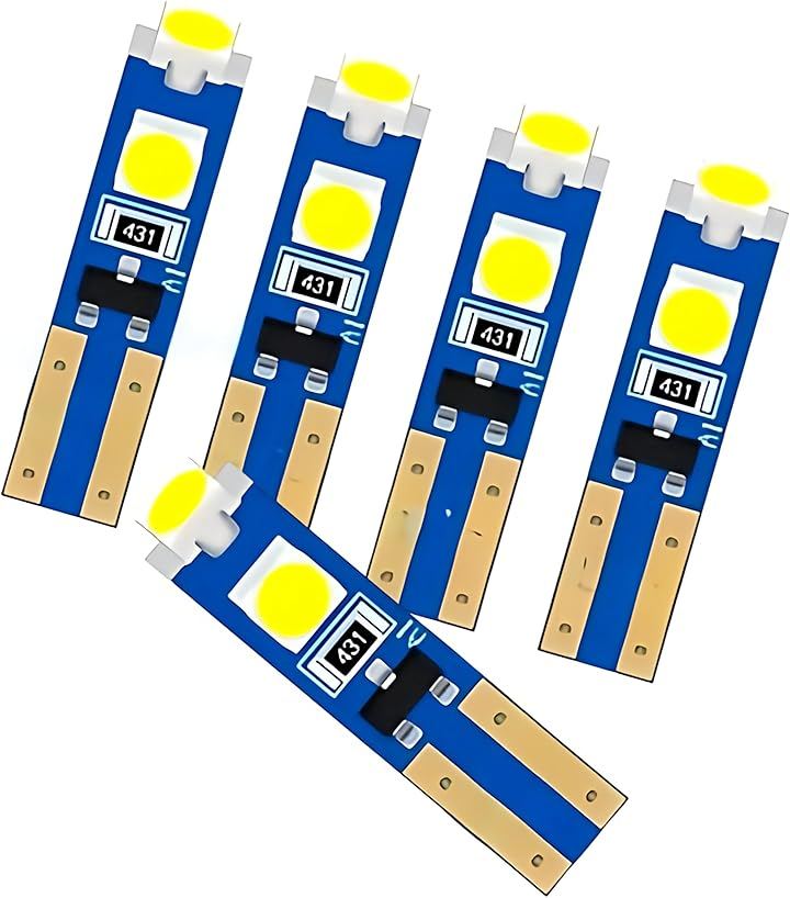 24V専用 LED電球 ホワイト 高輝度 3連 3面照射 LEDバルブ メーターパネル エアコンパネル メーター球 パネル球 ダッシュボード ウエッジ球 トラック バス (20個セット)