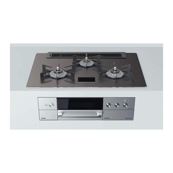 RHS71W31E15VCASTW-LP ツイードシルバー DELICIA [ビルトインガスコンロ (プロパンガス用両側強火力幅75cm)]