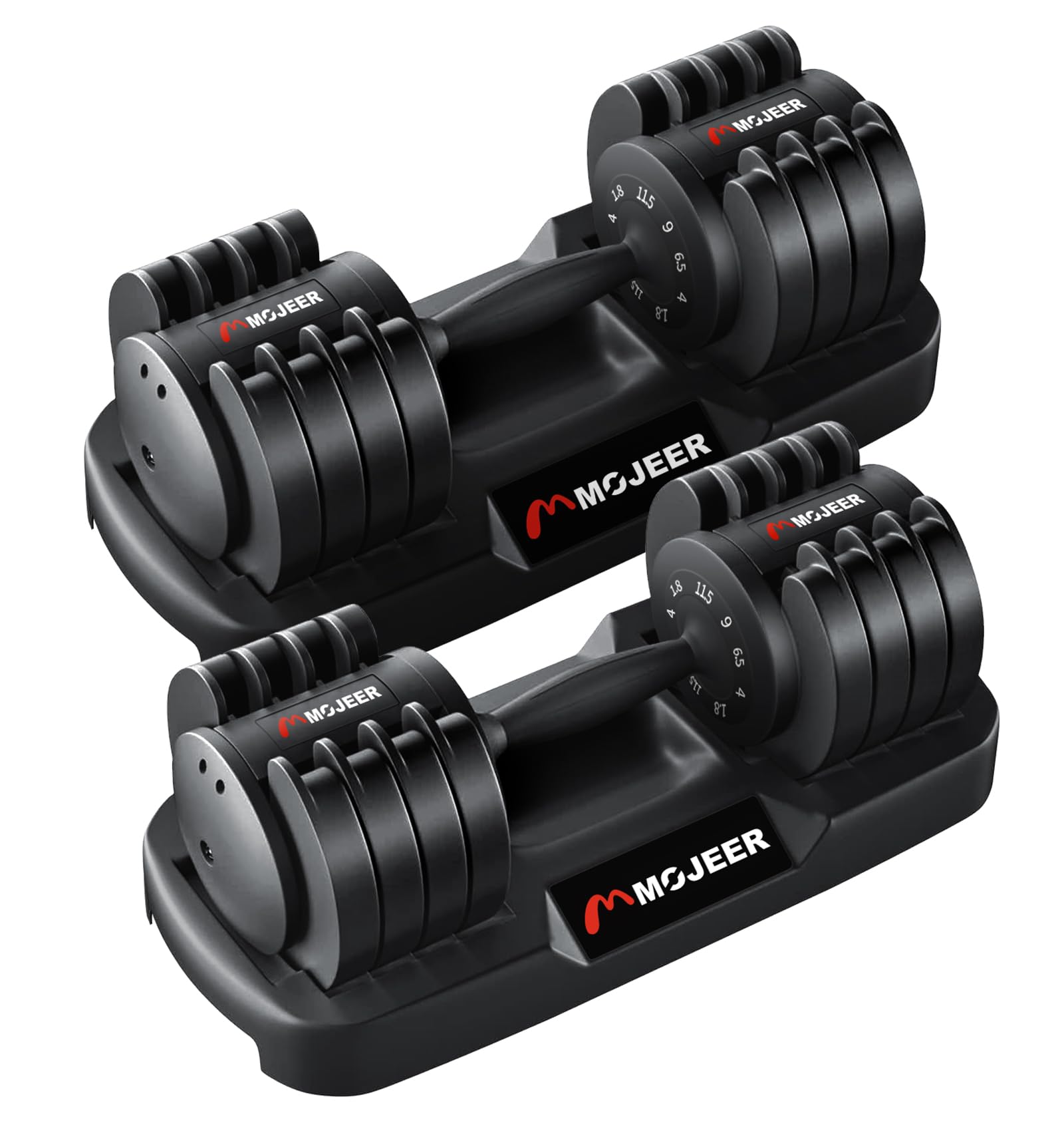 ダンベル 可変式 11.5kg 2個セット アジャスタブルダンベル 1.8~11.5kg 5段階調節 1秒で重量調整 コンパクト クイックダンベル 筋トレ 日本語取扱説明書付き QS