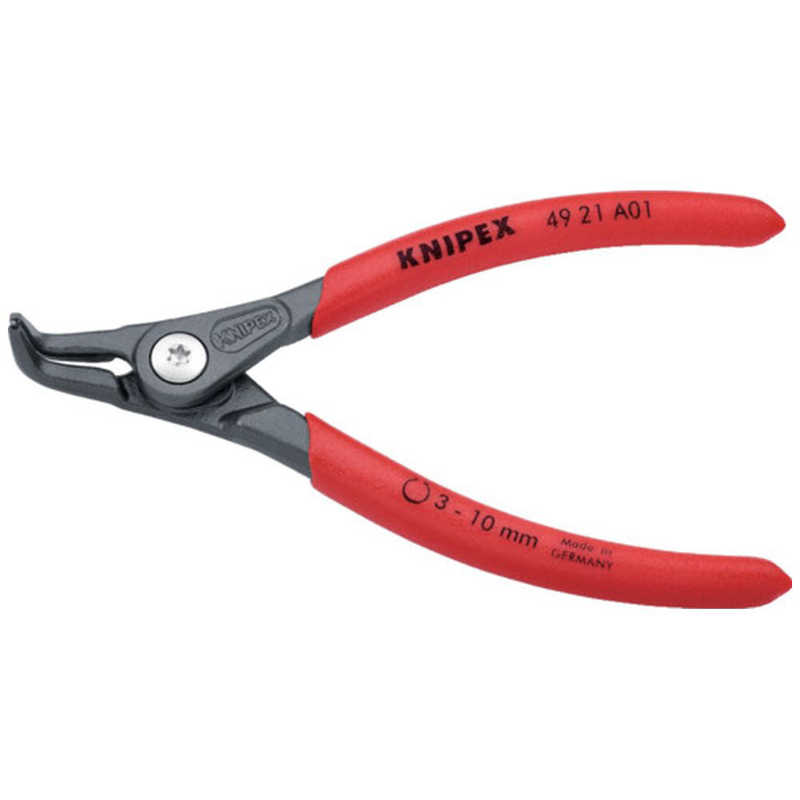 KNIPEX社　軸用精密スナップリングプライヤｰ 曲画像はイメージです実際の商品とは異なります　4921-A01