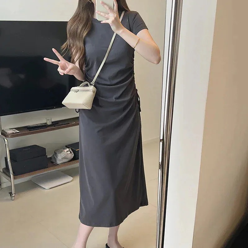 半袖ロング・マキシ丈ワンピ 2025 新作ドレス 夏のロングドレス水着ワンピースuvカットパーカー