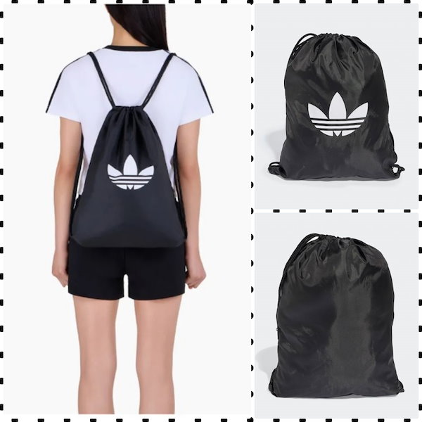 adidas ブラック ナップサック　バッグ Qoo10] adidas ナップザック ブラック GYMSACK