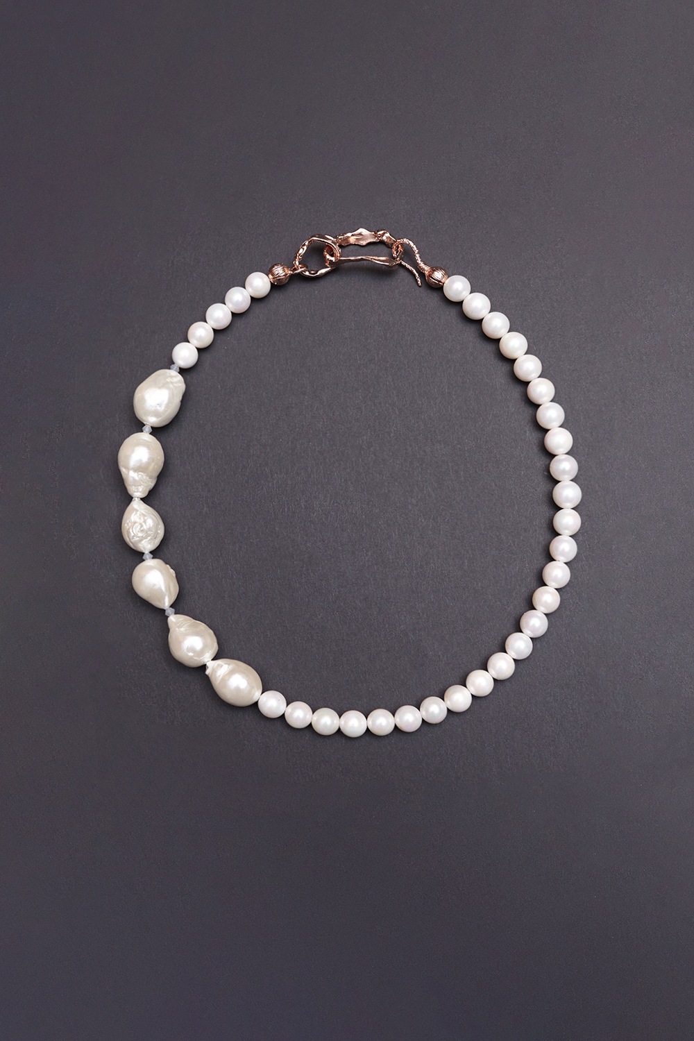 Baroque Pearl Melanger Necklace - 8mm pearl