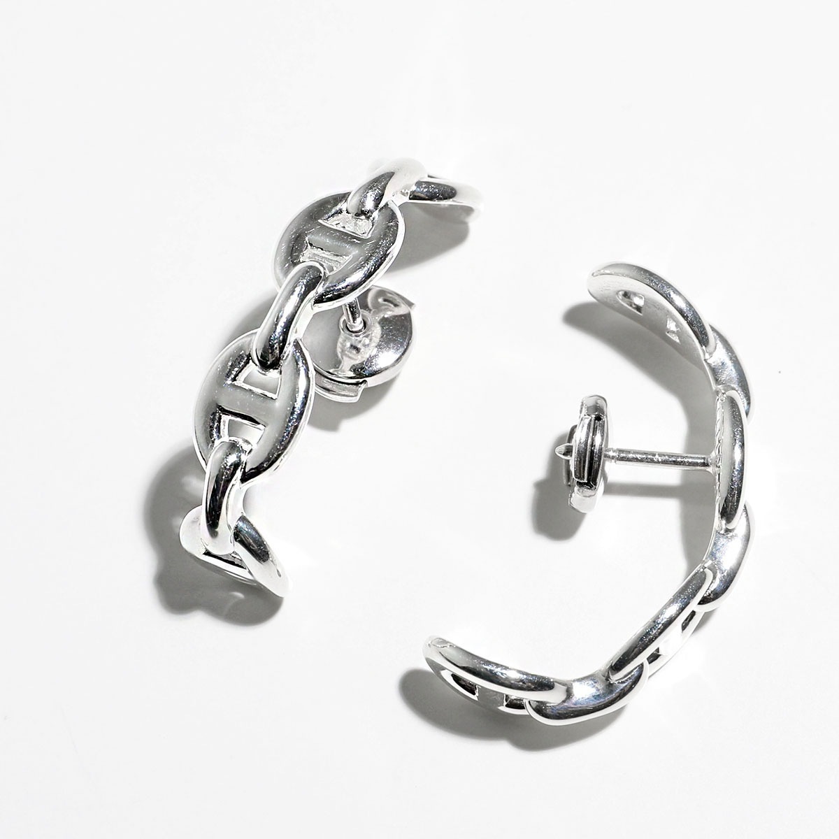 HERMES エルメス ピアス アンシェネ Enchainee Earrings Chaine dAncre シェーヌダンクル レディース スタッド ロゴ刻印 silver925 シルバー