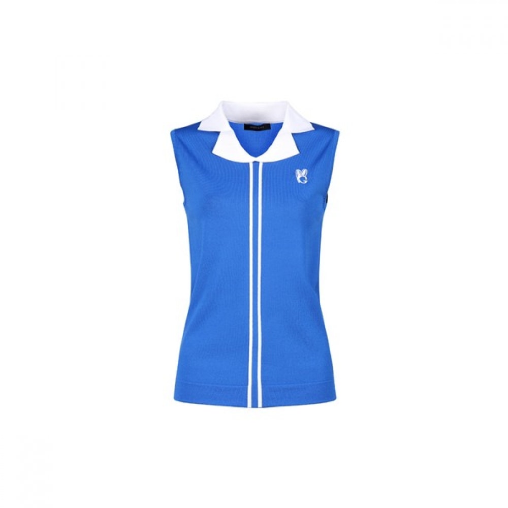 (ラックスゴルフ) ラックスゴルフグリーンクイーン女性用ツーラインカラーノースリーブゴルフニット GQ4M518W