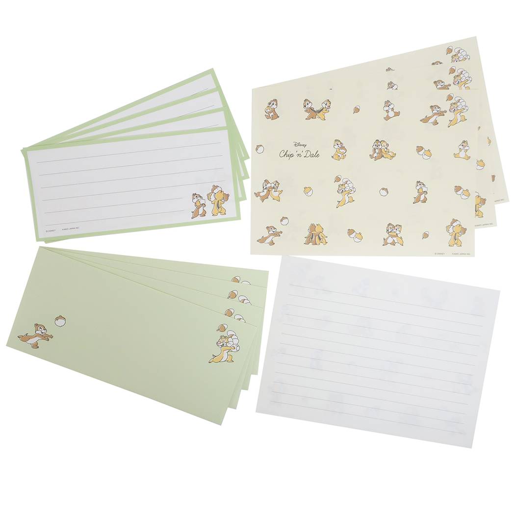 チップ デール 一筆箋 レター 手紙セット ディズニー カミオジャパン ギフト雑貨 キャラクター グッズ メール便可シネマコレクション 紙製品 封筒