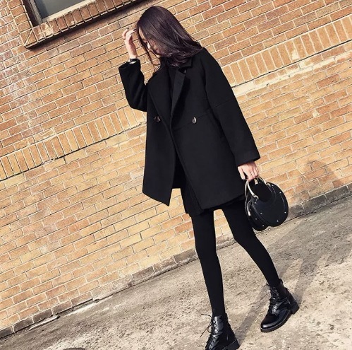 アウター モテアイテム エレガント コート ショート ショート丈 長袖 襟付き Aライン ボタン 前開き 厚手 きれいめ シンプル 上品 おしゃれ お洒落 かっこいい レトロ 女子