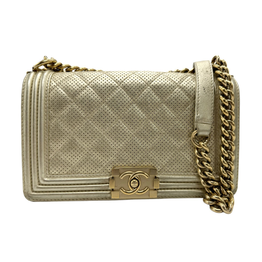 シャネル CHANEL ショルダーバッグ レザー ゴールド ゴールド レディース n0113 338,000円