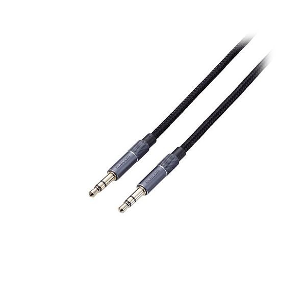(5セット) エレコム ステレオミニプラグ AUX オーディオケーブル φ3.5mm 50cm 高耐久 ブラック AX-35MA05BKX5