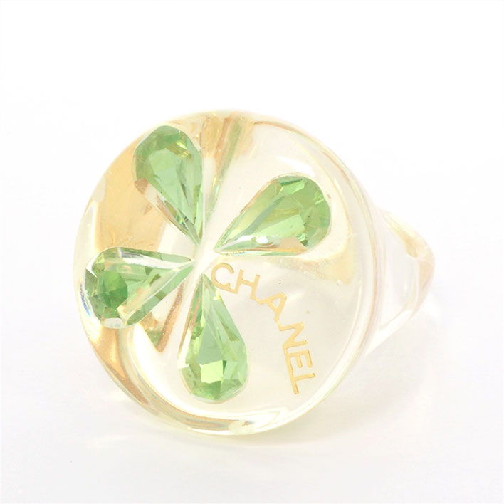 シャネル クローバー ロゴ 樹脂/プラスチック 約16号【指輪】