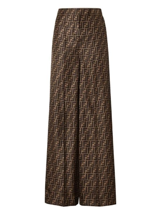 FENDI Women Straight Pants FR6606 A8G3F118W Brown