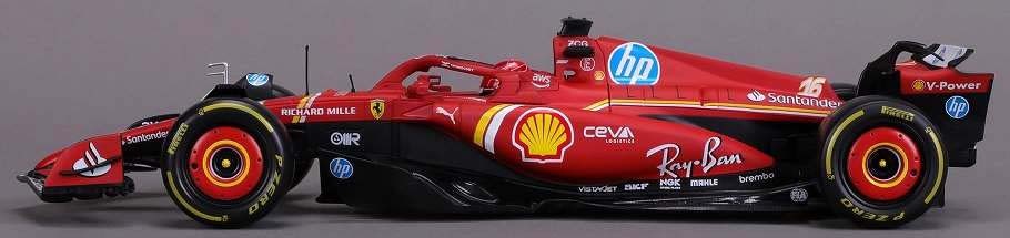 ブラゴ 1/18 フェラーリ SF-24 2024 No.16 C.ルクレール ドライバー付【18-16815L】 ミニカー ブラゴ 18-16815L フェラーリ SF-24 2024 No.16