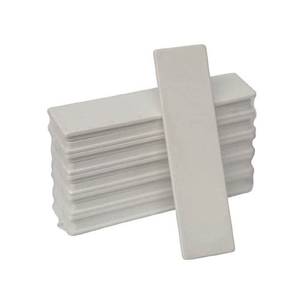 （まとめ）日本統計機マグネット式片面名札22x82 白 S25-1W 1パック（10枚）[x2]