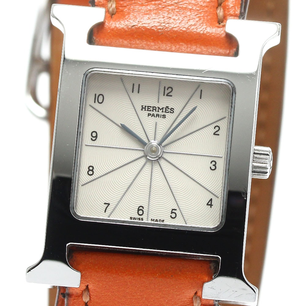 エルメス HERMES HH1.210 Hウォッチ ドゥブルトゥール クォーツ レディース _890450【中古】
