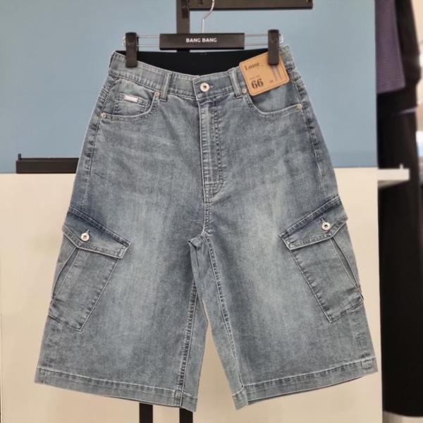 HC21 女性ルーズフィットインバンドカーゴデニムショートパンツ NQM325 (E49417338)