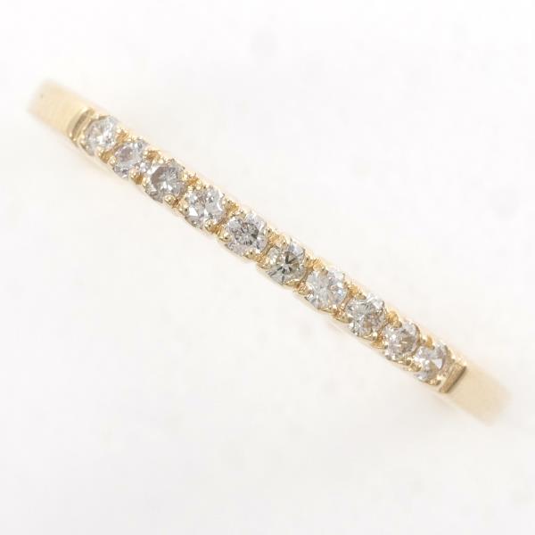 K10 10金 YG リング 10.5号 ダイヤ 0.10 【中古】