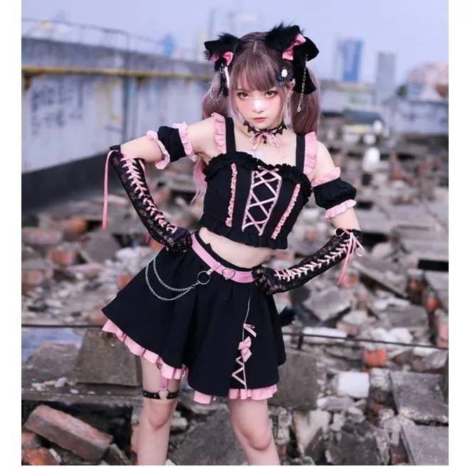 急速出荷ワンピース コスプレ ロリータ ゴスロリ パーティー 発表会 可愛い リボン フリル ワンピース かわいい おしゃれ 文化祭 学園祭 衣装 コス