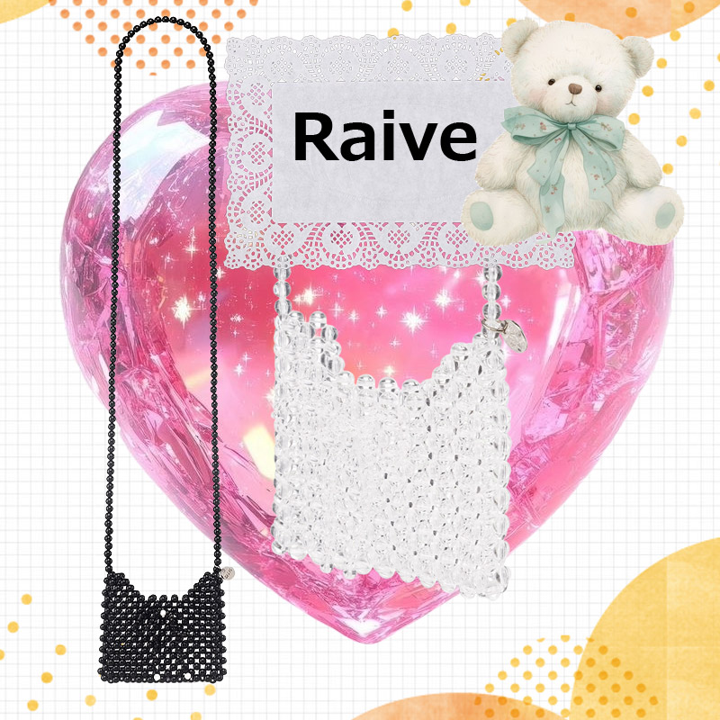 Crystal Micro Crossbody 2color リボン ビーズ ミニ ショルダーバッグ 韓国ファッション ブランド 正規品