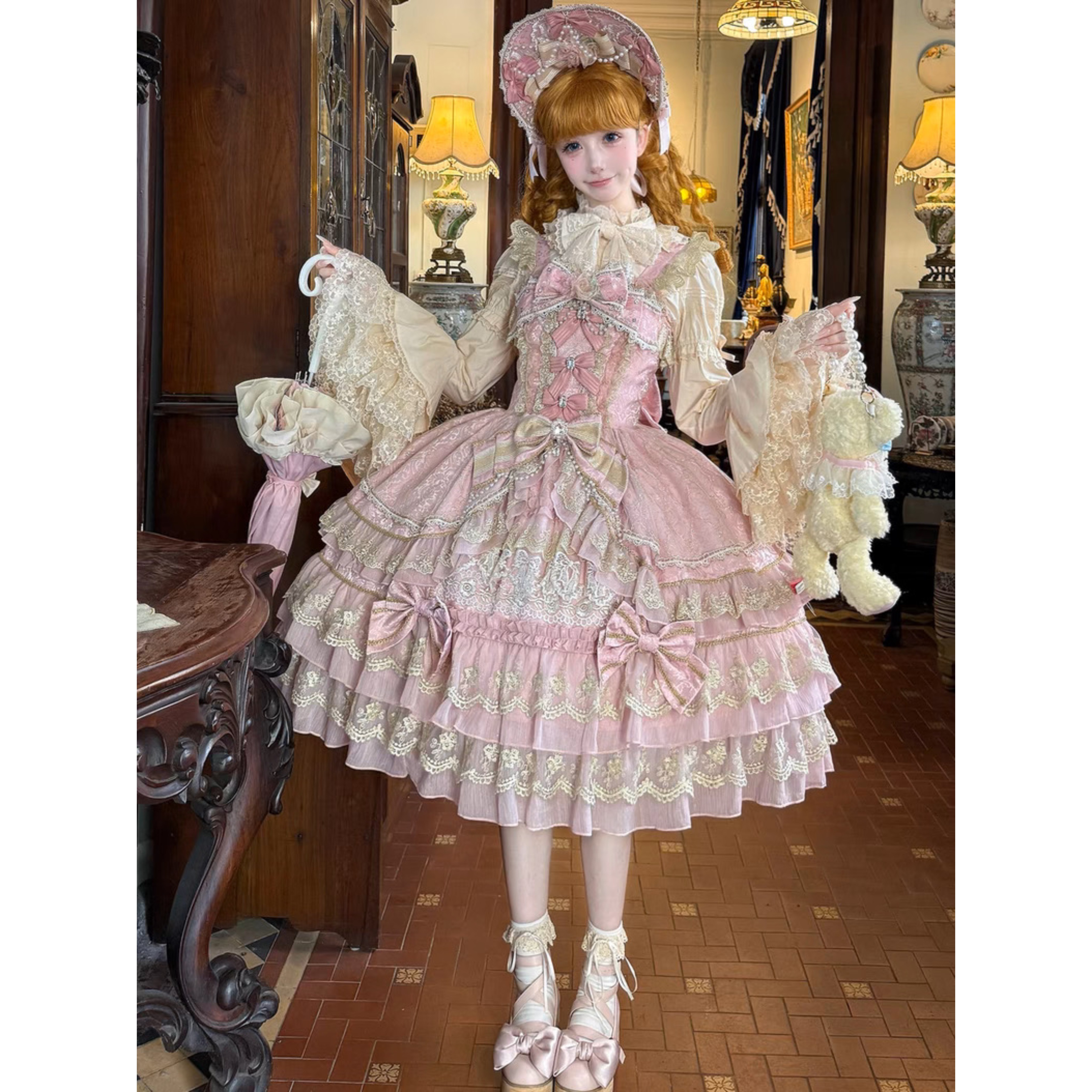 Lolita正规品加冕JSK中长款裙洛丽塔可爱cos公主裙doll感洋娃娃日常