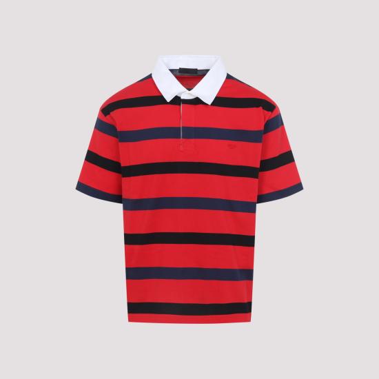 PRADA Men Polo Shirts UJN989SOOO 19FA F0E7D ROSSO BLU
