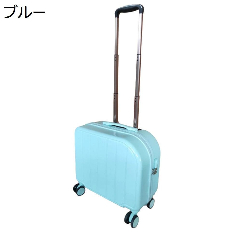 スーツケース キャリーケース 機内持ち込み 30L キャリーバッグ ファスナー式 超軽量 小型 耐衝撃 静音 ダブルキャスター 360度回転 旅行 ビジネス 出張 ブルー SSサイズ（1-2泊）