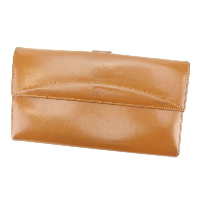 長財布 Wホック ロゴ ライトブラウン 中古 9,510円