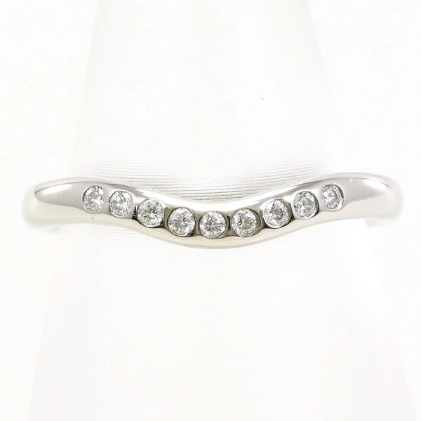 ティファニー カーブドバンド PT950 リング 指輪 6.5号 ダイヤ ジュエリー 中古
