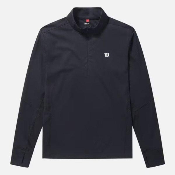 長袖Tシャツ JQS W243001TTL92-BLK ソフトフレックス ハーフジップ 長袖Tシャツ
