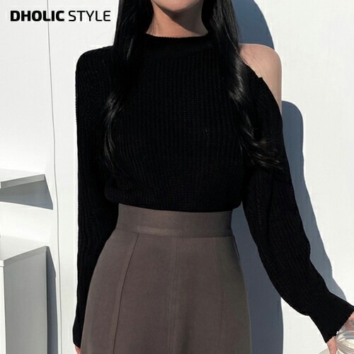 ワンショルカットアウトニット・p627621