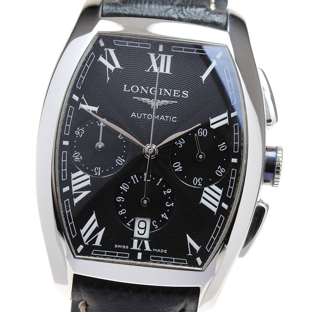 ロンジン LONGINES L2.643.4 エヴィデンツァ クロノグラフ デイト 自動巻き メンズ _817298【中古】