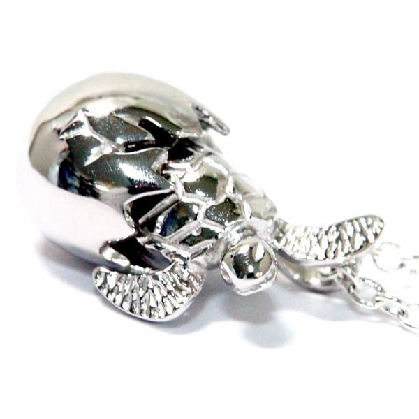 ハワイアンジュエリー ペンダント ネックレス ベイビーホヌ ウミガメ 卵 レディース シルバー925