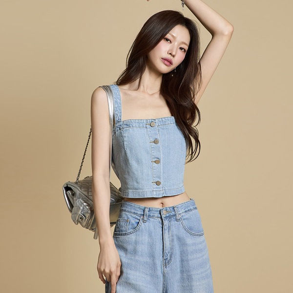 E3840 デニム ビスチェ