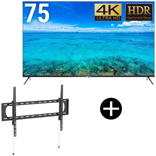 DMM.com DKS-4K75DG6 75型ワイド液晶ディスプレイ + DKS-LWM2 DISPLAY/TV壁掛け金具 セット