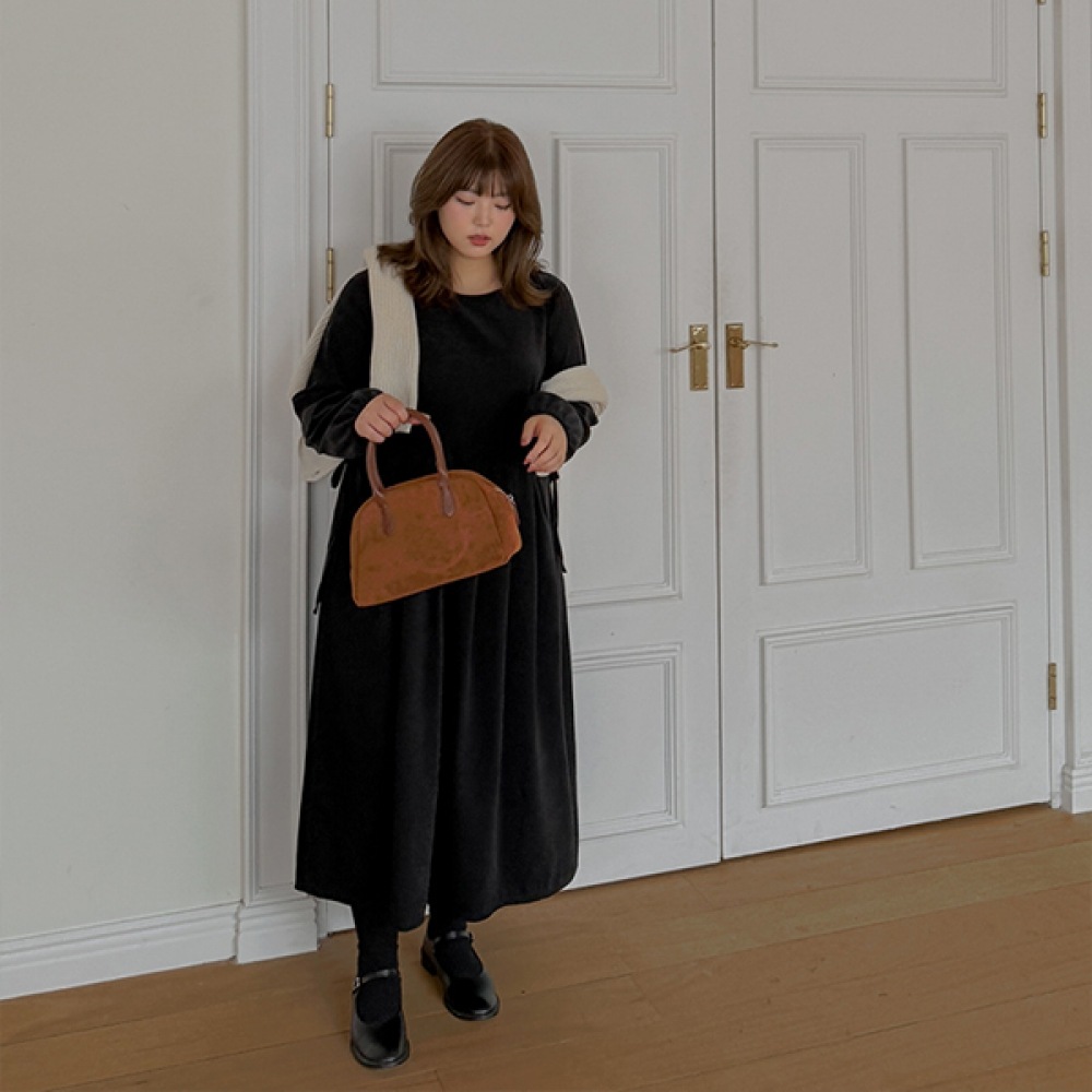 (JSTYLEのイーブレット) イーブレットランディーヴピーチ起毛ロングドレス JSTYLE