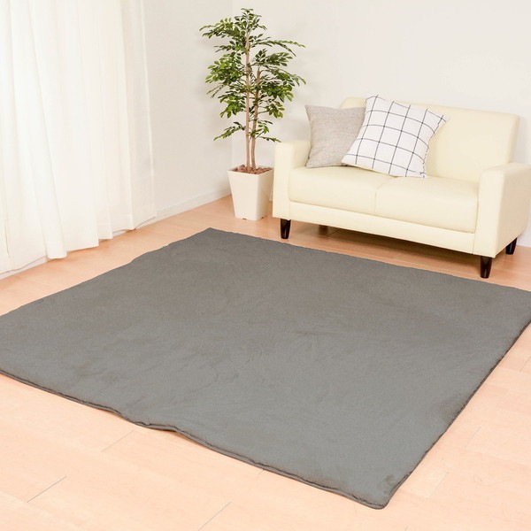 ラビットファータッチ プレミアム ラグ ラパン 180cm180cm グレー メーカー直送