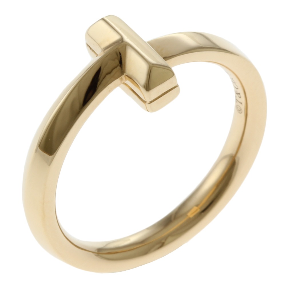 ティファニー Tワン ナロー リング 指輪 6号 18金 K18ピンクゴールド TIFFANY&Co. 中古 美品指輪