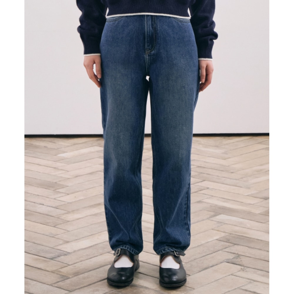 COVERNAT 女性女性テーパードデニムパンツブルー