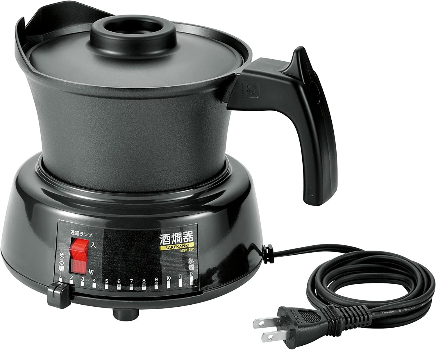 丸山技研 電気酒燗器 2.5合 MSK-252 ブラック 日本酒 酒燗器 熱燗器 熱燗 あつかん ぬるかん ぬる燗 卓上 日本製 燕三条