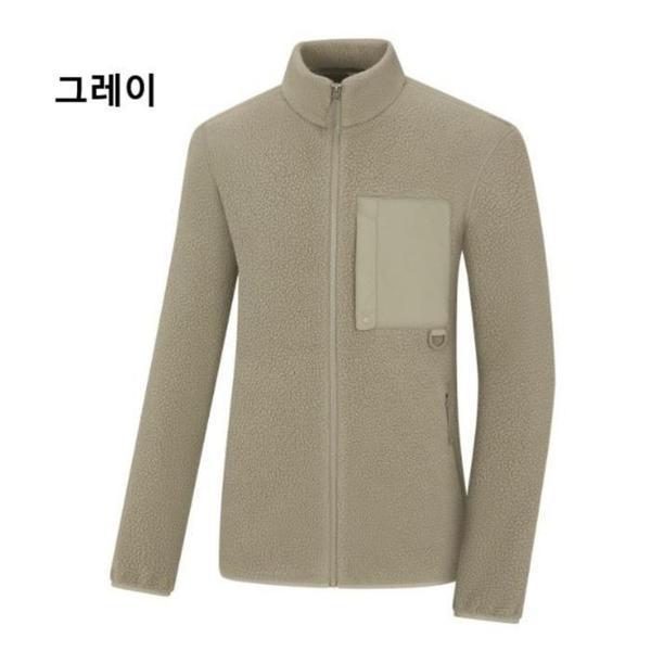 HC03 男性ブークレボンディングフリースジップアップジャケット ジェニバー(グレー) KVJ6515M (S41517662)