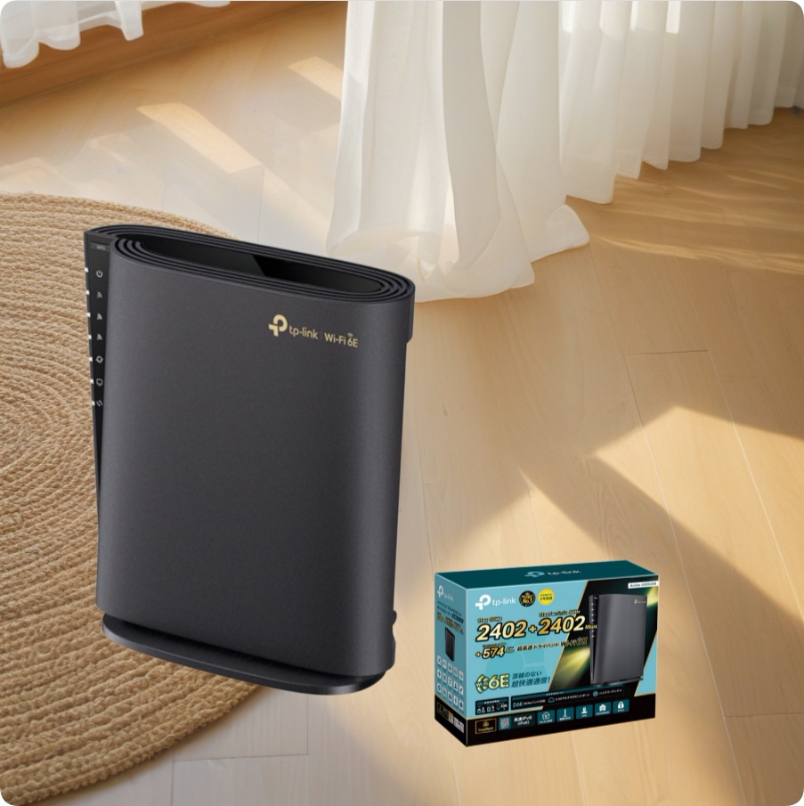 Wi-Fiルーター Wi-Fi 6E対応 （11ax） 6GHz対応 2402＋2402＋574Mbps 2.5GbpsWAN/LAN メッシュWiFi EasyMesh対応 AXE5400