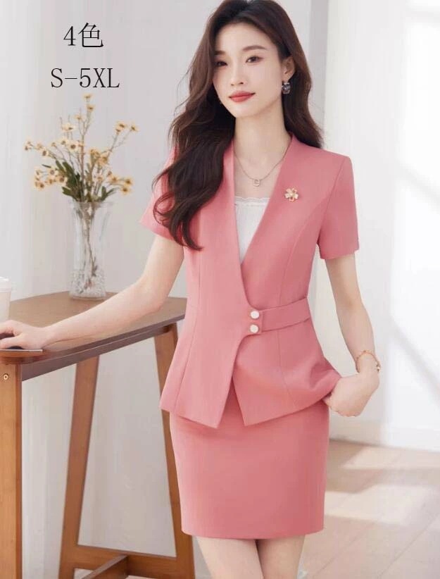 夏 短袖 新作 セットアップ レディース 高品質 韓国風スーツセット スリム きれいめ おしゃれスーツ ビジネス リクルートスーツ通勤 OL 面接 入学式 卒業式 制服 事務服 お呼ばれ 同窓会 デー