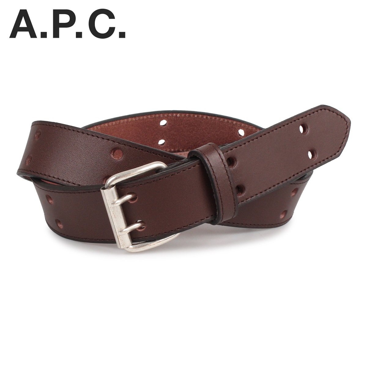 ベルト レザーベルト メンズ CEINTURE MARC ブラウン PXBID-H65193